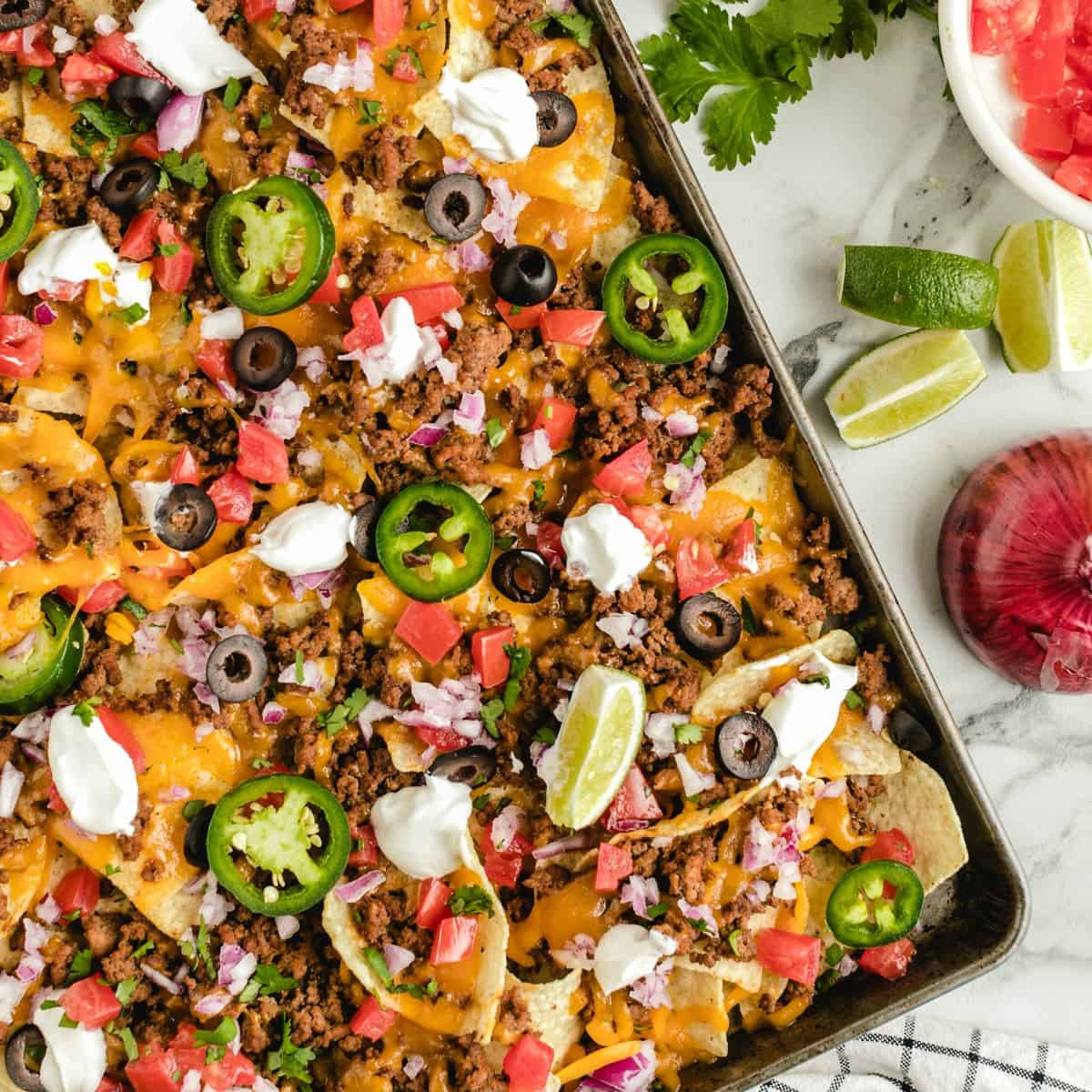 nachos on sheetpan